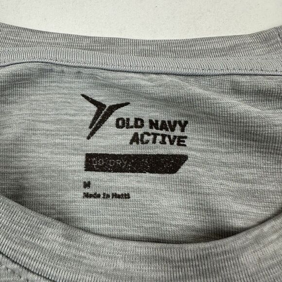 Old Navy Active Go Dry Men’s Gray Long Sleeve T-Shirt Crew Neck Size M - Picture 7 of 8